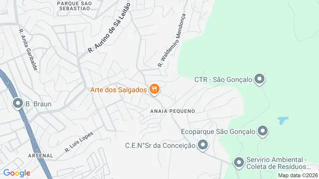 Mapa do bairro Anaia Pequeno, São Gonçalo - RJ