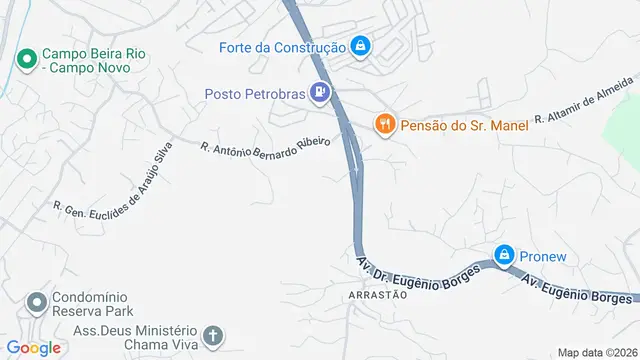 Mapa do bairro Arrastão, São Gonçalo - RJ