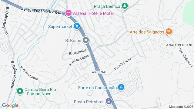 Mapa do bairro Arsenal, São Gonçalo - RJ