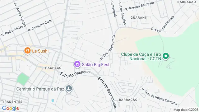 Mapa do bairro Barracão, São Gonçalo - RJ