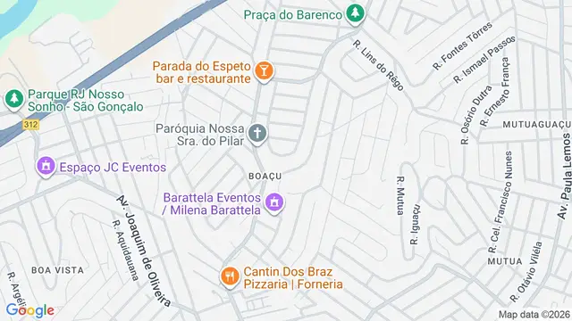 Mapa do bairro Boaçu, São Gonçalo - RJ