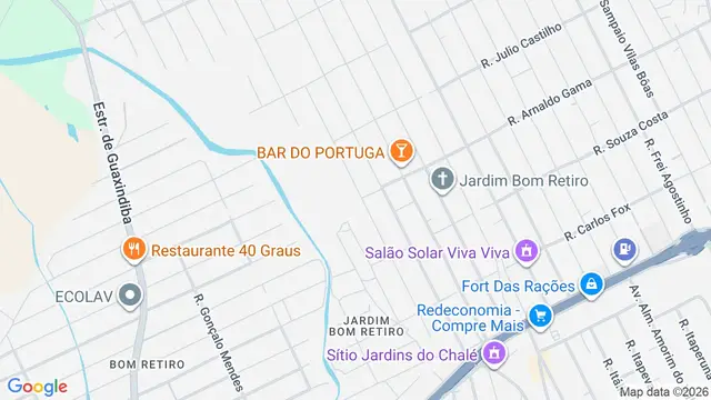 Mapa do bairro Bom Retiro, São Gonçalo - RJ