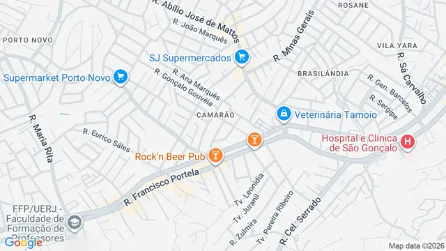 Mapa do bairro Camarão, São Gonçalo - RJ