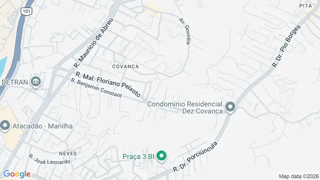 Mapa do bairro Covanca, São Gonçalo - RJ