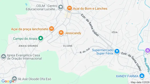 Mapa do bairro Eliane, São Gonçalo - RJ