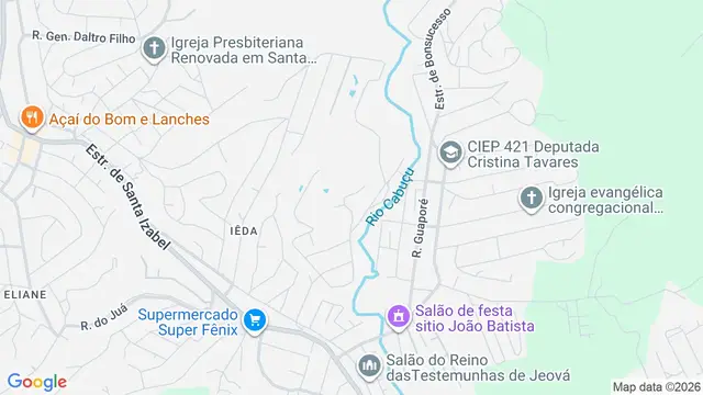 Mapa do bairro Iêda, São Gonçalo - RJ