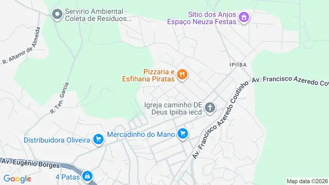Mapa do bairro Ipiíba, São Gonçalo - RJ