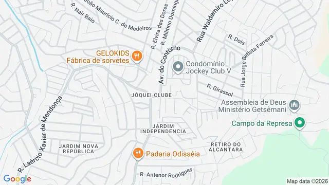 Mapa do bairro Jardim Independência, São Gonçalo - RJ