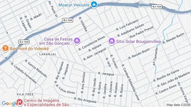 Mapa do bairro Laranjal, São Gonçalo - RJ