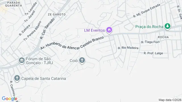 Mapa do bairro Lindo Parque, São Gonçalo - RJ