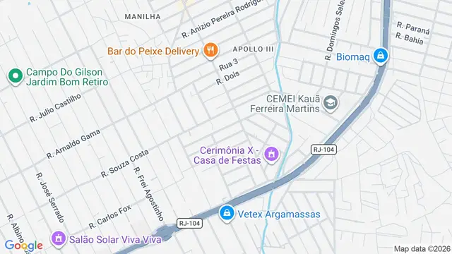 Mapa do bairro Marambaia, São Gonçalo - RJ