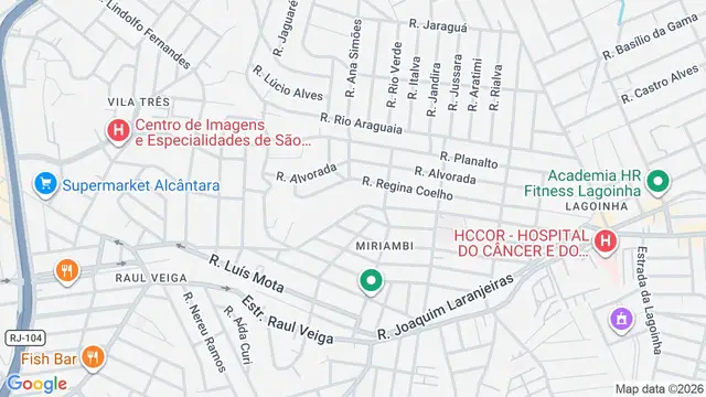 Mapa do bairro Miriambi, São Gonçalo - RJ
