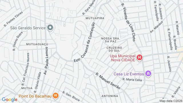 Mapa do bairro Nossa Senhora da Paz, São Gonçalo - RJ