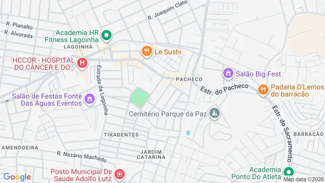 Mapa do bairro Pacheco, São Gonçalo - RJ