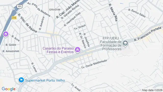 Mapa do bairro Paraíso, São Gonçalo - RJ