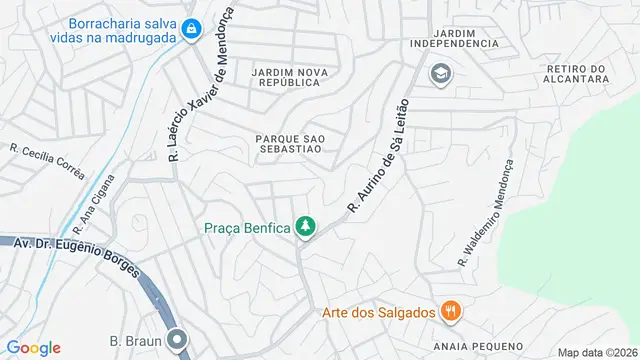 Mapa do bairro Parque São Sebastião, São Gonçalo - RJ