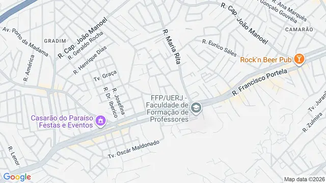 Mapa do bairro Patronato, São Gonçalo - RJ