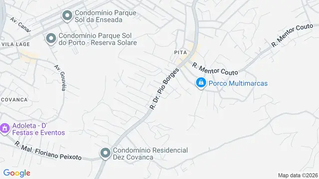 Mapa do bairro Pita, São Gonçalo - RJ