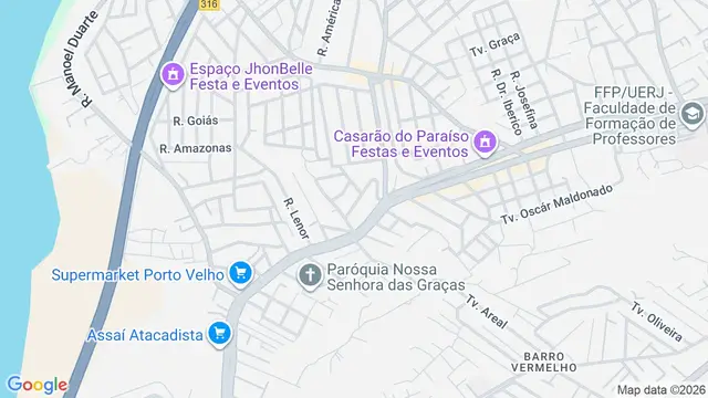 Mapa do bairro Porto da Madama, São Gonçalo - RJ