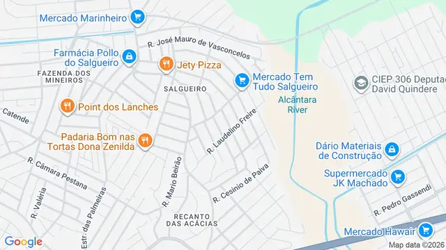 Mapa do bairro Salgueiro, São Gonçalo - RJ