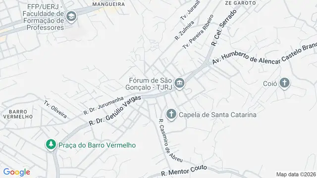 Mapa do bairro Santa Catarina, São Gonçalo - RJ