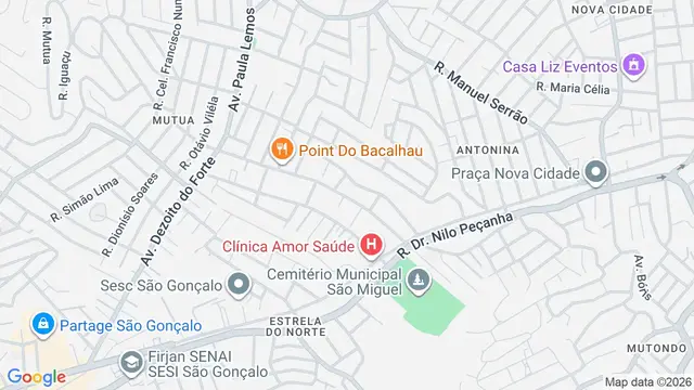 Mapa do bairro São Miguel, São Gonçalo - RJ