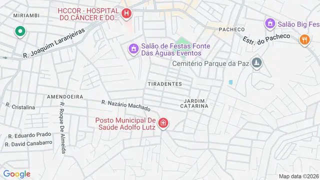 Mapa do bairro Tiradentes, São Gonçalo - RJ