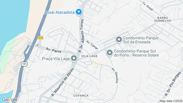 Mapa do bairro Vila Lage, São Gonçalo - RJ