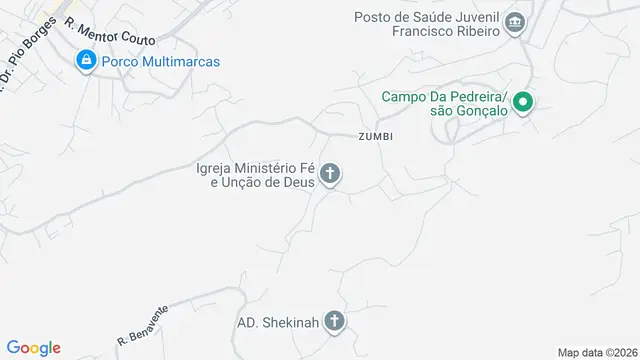 Mapa do bairro Zumbi, São Gonçalo - RJ